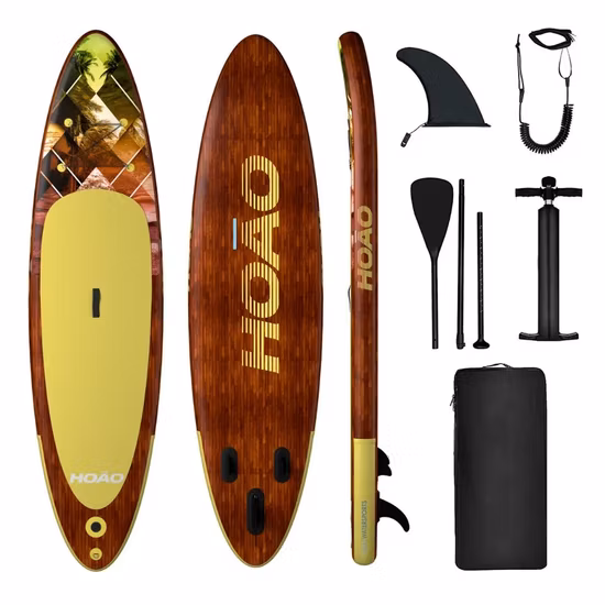 Prancha de remo inflável premium de 320 cm Tabla De Paddle Surf Sup com assento de caiaque e apoio para os pés
