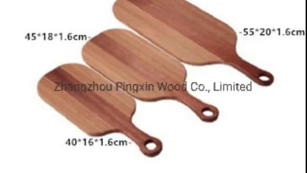 Placa de corte de madeira de bambu em formato de pá de cozinha personalizada