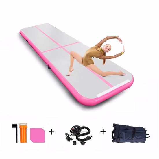 Tapete de ginástica inflável com pista de ar, fitness interno, treinamento em casa, colchão caindo, esteira de ginástica em casa, 3m, 4m, pista de ar